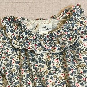 Konges Slojd Alfie Frill Collar Bodysuit Floral Long Sleeve Baby 9 month 74CM